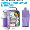 imageFit ampamp Fresh Charm Lunch Bag For Kids Thermal Insulated Lunch Box For Kids Boys ampamp Girls With Shoe Charm Slots For Personalization School Lunch Box Navy BluePurple
