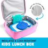 imageFit ampamp Fresh Charm Lunch Bag For Kids Thermal Insulated Lunch Box For Kids Boys ampamp Girls With Shoe Charm Slots For Personalization School Lunch Box Navy BluePink