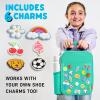 imageFit ampamp Fresh Charm Lunch Bag For Kids Thermal Insulated Lunch Box For Kids Boys ampamp Girls With Shoe Charm Slots For Personalization School Lunch Box Navy BlueTeal