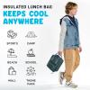 imageFit ampamp Fresh Connor Kids Lunch Tote Versatile Thermal Insulated Lunch Box for School and Camp Adult Lunch Bag with Front Zip Pocket RedBoulder Gray