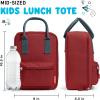 imageFit ampamp Fresh Connor Kids Lunch Tote Versatile Thermal Insulated Lunch Box for School and Camp Adult Lunch Bag with Front Zip Pocket RedCardinal Red