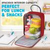 imageFit ampamp Fresh Connor Kids Lunch Tote Versatile Thermal Insulated Lunch Box for School and Camp Adult Lunch Bag with Front Zip Pocket RedCardinal Red