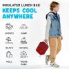 imageFit ampamp Fresh Connor Kids Lunch Tote Versatile Thermal Insulated Lunch Box for School and Camp Adult Lunch Bag with Front Zip Pocket RedCardinal Red