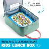 imageFit ampamp Fresh Connor Kids Lunch Tote Versatile Thermal Insulated Lunch Box for School and Camp Adult Lunch Bag with Front Zip Pocket RedSeafoam Green