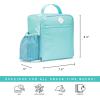 imageFit ampamp Fresh DIY Sticker Lunch Bag For Kids Insulated Lunch Box For Kids Boys ampamp Girls With 3 Matching Snack Containers ampamp 2 Sticker Sets School Lunch Box BlackTeal