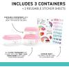 imageFit ampamp Fresh DIY Sticker Lunch Bag For Kids Insulated Lunch Box For Kids Boys ampamp Girls With 3 Matching Snack Containers ampamp 2 Sticker Sets School Lunch Box BlackPink