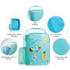 imageFit ampamp Fresh DIY Sticker Lunch Bag For Kids Insulated Lunch Box For Kids Boys ampamp Girls With 3 Matching Snack Containers ampamp 2 Sticker Sets School Lunch Box BlackLight Blue