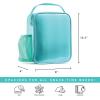 imageFit ampamp Fresh DIY Sticker Lunch Bag For Kids Insulated Lunch Box For Kids Boys ampamp Girls With 3 Matching Snack Containers ampamp 2 Sticker Sets School Lunch Box BlackLight Blue