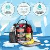 imageFit ampamp Fresh DIY Sticker Lunch Bag For Kids Insulated Lunch Box For Kids Boys ampamp Girls With 3 Matching Snack Containers ampamp 2 Sticker Sets School Lunch Box BlackBlack