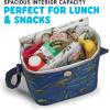imageFit ampamp Fresh Dinosaur Insulated Lunch Box BPAFree Leakproof Water Resistant Large Capacity Thermal Insulation Reusable Snack Bags Durable PolyesterDinosaur