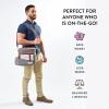 imageFit ampamp Fresh Foundry Extra Large Insulated Lunch Box for Men ampamp Women Large Lunch Bag for Meal Prep Double Decker Adult Lunch Box for Men with Containers Adjustable Strap Dual Compartment BlackSteel Gray