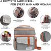 imageFit ampamp Fresh Foundry Extra Large Insulated Lunch Box for Men ampamp Women Large Lunch Bag for Meal Prep Double Decker Adult Lunch Box for Men with Containers Adjustable Strap Dual Compartment BlackSteel Gray
