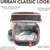 imageFit ampamp Fresh Foundry Extra Large Insulated Lunch Box for Men ampamp Women Large Lunch Bag for Meal Prep Double Decker Adult Lunch Box for Men with Containers Adjustable Strap Dual Compartment BlackBlack