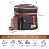 imageFit ampamp Fresh Foundry Extra Large Insulated Lunch Box for Men ampamp Women Large Lunch Bag for Meal Prep Double Decker Adult Lunch Box for Men with Containers Adjustable Strap Dual Compartment BlackBlack