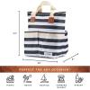 imageFit ampamp Fresh Large Insulated Cooler Bag 1120 cu in BampampW Stripe Polyester 11 x 5 x 10 inBW Stripe