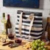 imageFit ampamp Fresh Large Insulated Cooler Bag 1120 cu in BampampW Stripe Polyester 11 x 5 x 10 inBW Stripe