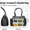 imageFit ampamp Fresh Womens Insulated Lunch Bag for Work Large Lunch Box With 3 SnapLid Containers Zipper StainResistant Copley Kit GrayBlack Cheetah