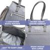 imageFit ampamp Fresh Womens Insulated Lunch Bag for Work Large Lunch Box With 3 SnapLid Containers Zipper StainResistant Copley Kit GrayGray