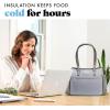 imageFit ampamp Fresh Womens Insulated Lunch Bag for Work Large Lunch Box With 3 SnapLid Containers Zipper StainResistant Copley Kit GrayGray