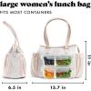 imageFit ampamp Fresh Womens Insulated Lunch Bag for Work Large Lunch Box With 3 SnapLid Containers Zipper StainResistant Copley Kit GrayIvory Animal Print