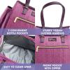 imageFit ampamp Fresh Womens Insulated Lunch Bag for Work Large Lunch Box With 3 SnapLid Containers Zipper StainResistant Copley Kit GrayPlum
