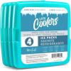 imageCool Coolers by Fit  Fresh Reusable ampamp LongLasting Slim Ice Packs Cold Packs for Lunch Boxes Ice Packs for Lunch Bags Pink 8 PackGreen