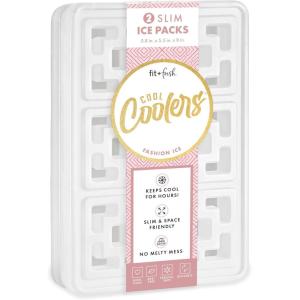 imageCool Coolers XL Fashion Icicles by Fit  Fresh 4pk Ice Pack Sticks for Coolers Freezer Packs for Lunchboxes Pearl WhitePearl White  XLarge 2PK
