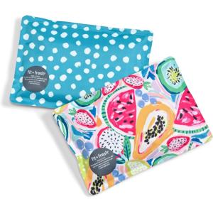 imageCool Coolers by Fit ampamp Fresh 2 Pack Soft Ice Flexible Stretch Nylon Reusable Ice Packs for Lunch Boxes ampamp Coolers Fruit ampamp Dot