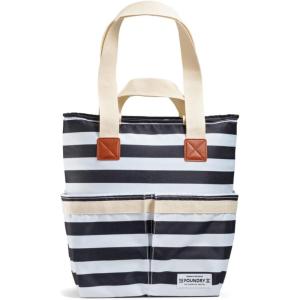 imageFit ampamp Fresh Large Insulated Cooler Bag 1120 cu in BampampW Stripe Polyester 11 x 5 x 10 inBW Stripe