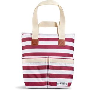 imageFit ampamp Fresh Large Insulated Cooler Bag 1120 cu in BampampW Stripe Polyester 11 x 5 x 10 inMerlot Stripe