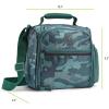 imageFit ampamp Fresh BREE Meal Prep Lunch Box With Containers Ice Pack and Shaker Bottle For Men and Women 6pc Meal Prep Kit Lunch Bag With Containers Included NavyCamo Pine
