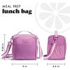 imageFit ampamp Fresh BREE Meal Prep Lunch Box With Containers Ice Pack and Shaker Bottle For Men and Women 6pc Meal Prep Kit Lunch Bag With Containers Included NavyMauve