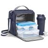 imageFit ampamp Fresh BREE Meal Prep Lunch Box With Containers Ice Pack and Shaker Bottle For Men and Women 6pc Meal Prep Kit Lunch Bag With Containers Included NavyNavy
