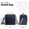 imageFit ampamp Fresh BREE Meal Prep Lunch Box With Containers Ice Pack and Shaker Bottle For Men and Women 6pc Meal Prep Kit Lunch Bag With Containers Included NavyNavy