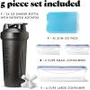 imageFit ampamp Fresh BREE Meal Prep Lunch Box With Containers Ice Pack and Shaker Bottle For Men and Women 6pc Meal Prep Kit Lunch Bag With Containers Included NavyBlack