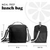 imageFit ampamp Fresh BREE Meal Prep Lunch Box With Containers Ice Pack and Shaker Bottle For Men and Women 6pc Meal Prep Kit Lunch Bag With Containers Included NavyBlack