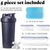 imageFit ampamp Fresh BREE Meal Prep Lunch Box With Containers Ice Pack and Shaker Bottle For Men and Women 6pc Meal Prep Kit Lunch Bag With Containers Included NavyNavy