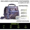 imageFit ampamp Fresh BREE Meal Prep Lunch Box With Containers Ice Pack and Shaker Bottle For Men and Women 6pc Meal Prep Kit Lunch Bag With Containers Included NavyCamo Plum