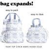 imageFit ampamp Fresh Cromwell Drawstring Lunch Bag for Women Complete Lunch Set with 2 Containers StainResistant LeakResistant Back to School Essential Teacher Lunchbox Sage Floral ToileBlue Floral Toile