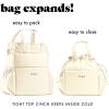 imageFit ampamp Fresh Cromwell Drawstring Lunch Bag for Women Complete Lunch Set with 2 Containers StainResistant LeakResistant Back to School Essential Teacher Lunchbox Sage Floral ToileIvory