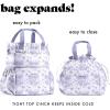 imageFit ampamp Fresh Cromwell Drawstring Lunch Bag for Women Complete Lunch Set with 2 Containers StainResistant LeakResistant Back to School Essential Teacher Lunchbox Sage Floral ToilePurple Floral Toile