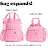 imageFit ampamp Fresh Cromwell Drawstring Lunch Bag for Women Complete Lunch Set with 2 Containers StainResistant LeakResistant Back to School Essential Teacher Lunchbox Sage Floral ToileFuchsia Smiles