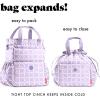 imageFit ampamp Fresh Cromwell Drawstring Lunch Bag for Women Complete Lunch Set with 2 Containers StainResistant LeakResistant Back to School Essential Teacher Lunchbox Sage Floral ToileLavender Smiles