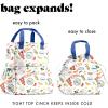 imageFit ampamp Fresh Cromwell Drawstring Lunch Bag for Women Complete Lunch Set with 2 Containers StainResistant LeakResistant Back to School Essential Teacher Lunchbox Sage Floral ToileMulticolored  Al Fresco
