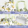 imageFit ampamp Fresh Cromwell Drawstring Lunch Bag for Women Complete Lunch Set with 2 Containers StainResistant LeakResistant Back to School Essential Teacher Lunchbox Sage Floral ToileYellow Lemons