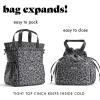 imageFit ampamp Fresh Cromwell Drawstring Lunch Bag for Women Complete Lunch Set with 2 Containers StainResistant LeakResistant Back to School Essential Teacher Lunchbox Sage Floral ToileBlack Cheetah