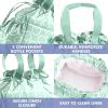 imageFit ampamp Fresh Cromwell Drawstring Lunch Bag for Women Complete Lunch Set with 2 Containers StainResistant LeakResistant Back to School Essential Teacher Lunchbox Sage Floral ToileMint Smiles