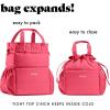 imageFit ampamp Fresh Cromwell Drawstring Lunch Bag for Women Complete Lunch Set with 2 Containers StainResistant LeakResistant Back to School Essential Teacher Lunchbox Sage Floral ToileWatermelon Pink