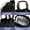 imageFit ampamp Fresh Cromwell Drawstring Lunch Bag for Women Complete Lunch Set with 2 Containers StainResistant LeakResistant Back to School Essential Teacher Lunchbox Sage Floral ToileBlack