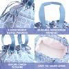 imageFit ampamp Fresh Cromwell Drawstring Lunch Bag for Women Complete Lunch Set with 2 Containers StainResistant LeakResistant Back to School Essential Teacher Lunchbox Sage Floral ToileBubble Gum